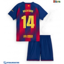 Fotballdrakt Barn Barcelona Marcus Rashford #14 Hjemmedraktsett 2025-26 Kortermet (+ Korte bukser)